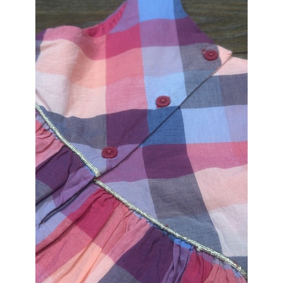 baby B'gosh Baby Girls‎ 100% Cotton Sleeveless Plaid Dress Multi 2T - Picture 7 of 12